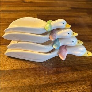 Goose Shaped Ceramic Measuring Spoons